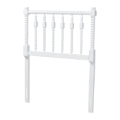 Baxton Studio Juliette Turned Spindle Headboard - Crafted Wood Panel with Decorative Spoke Design for Cottage Farmhouse Bedroom, Twin, White